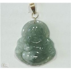 #28-14KT GOLD JADE BUDDHA PENDANT