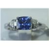 Image 1 : #29-14KT WHITE GOLD DIAMOND & TANZANITE RING SZ 7