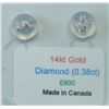 Image 2 : #32-14KT WHITE GOLD DIAMOND EARRINGS