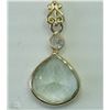 Image 1 : #41-14KT YELLOW GOLD AMETHYST& DIAMOND PENDANT