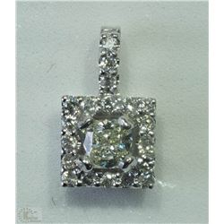 #47-14KT WHITE GOLD DIAMOND PENDANT