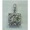 Image 1 : #47-14KT WHITE GOLD DIAMOND PENDANT