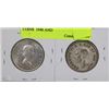 Image 1 : SET OF 2 CANADIAN HALF DOLLAR COINS  1940 AND