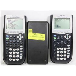 LOT OF 3 SCIENTIFIC CALCULATORS (2 ARE TI-84+)
