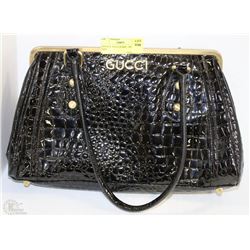 REPLICA GUCCI PURSE - BLACK SNAKE SKIN
