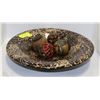 Image 1 : LARGE SHOWHOME DESIGNER AFRICAN PLATTER WITH 4