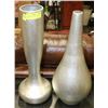 Image 1 : PAIR OF SILVER LEAF SHOW HOME VASES