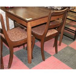ANTIQUE TABLE WITH 4 CHAIRS