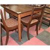 Image 1 : ANTIQUE TABLE WITH 4 CHAIRS