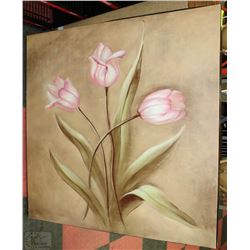 LARGE FLORAL CANVAS PAINTING