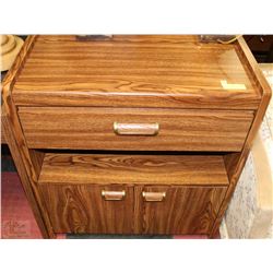 WOODEN MICROWAVE STAND WITH UNDERNEATH STORAGE