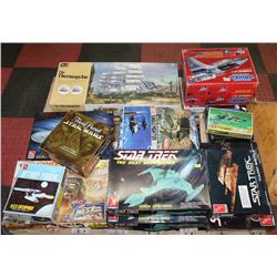 PALLET OF SHIP MODELS INCL VARIOUS STAR TREK AND