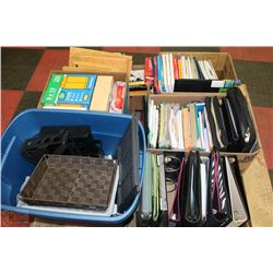 PALLET OF OFFICE GOODS INCL ENVELOPES, BINDERS AND