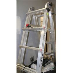 FEATHERLITE JAWS 6FT LADDER - EXTENDS TO 12 FT W/