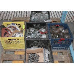 PALLET OF METAL PIPE FITTING