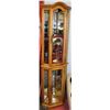 Image 1 : CORNER OAK CURIO CABINET WITH 4 SHELVES,DOUBLE