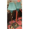 Image 1 : 2 GREEN MATCHING FLOOR LAMPS
