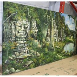 HAND PAINTING ON CANVAS FROM CAMBODIA