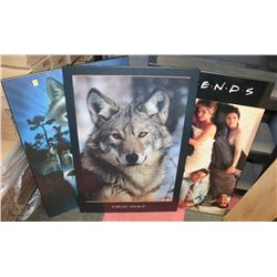 SET OF 3 ASSORTED WOLF PICTURES