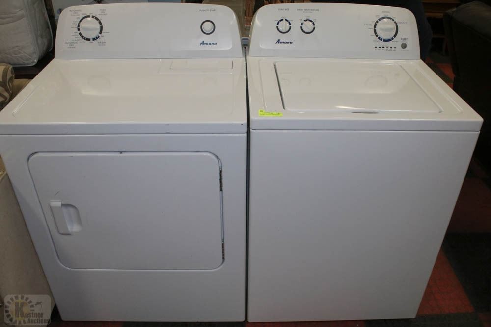 AMANA TOP LOAD WASHER AND DRYER