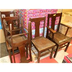 6 OAK DINING CHAIRS