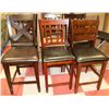 Image 1 : 6 ASSORTED WOOD BAR CHAIRS