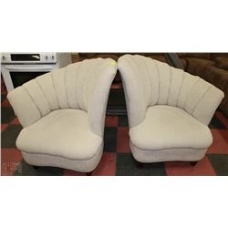 PAIR OF FABRIC ACCENT CHAIRS