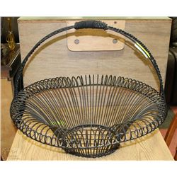 OUTDOOR IRON WROUGHT BASKET PLANTER