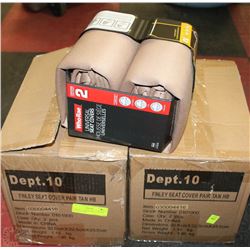TWO CASES OF FINLEY TAN SEAT COVERS