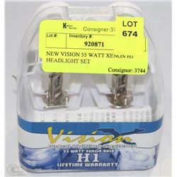 NEW VISION 55 WATT XENON H1 HEADLIGHT SET
