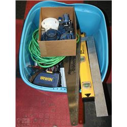 BOX OF ASSORTED TOOLS