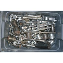 BOX OF SOCKETS AND WRENCHES