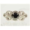 Image 1 : #2-14KT WHITE GOLD BLACK & WHITE DIAMOND RING
