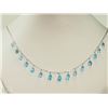 Image 1 : #7-10KT WHITE GOLD BLUE TOPAZ NECKLACE