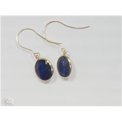 #12-14KT YELLOW GOLD SAPPHIRE EARRINGS