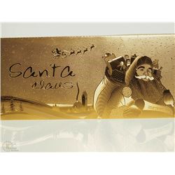 #14-24KT YELLOW GOLD FOIL SANTA CLAUS ENVELOPES
