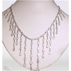 #16-STERLING SILVER OPAL NECKLACE
