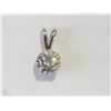 Image 1 : #28-14KT WHITE GOLD DIAMOND PENDANT