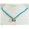 Image 1 : #30-ST SILVER TURQUOISE & SMOKEY QUARTZ NECKLACE