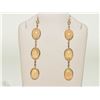 Image 1 : #37-14KT YELLOW GOLD OPAL & DIAMOND EARRINGS