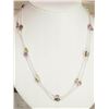 Image 1 : #38-STERLING SILVER GEMSTONE NECKLACE