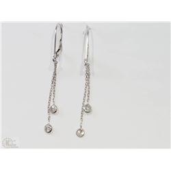 #47-14KT WHITE GOLD DIAMOND EARRINGS
