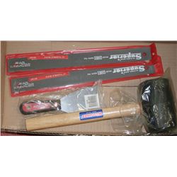 WESTWARD RUBBER MALLET WITH SCRAPER AND 2 FILES