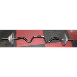 WEIGHT BAR WITH 40LB OF FREE WEIGHTS