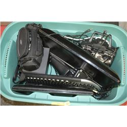 TOTE W/ ASSORTED ELECTRONICS INCLUDING