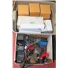 Image 1 : BOX WITH ASSORTED CRAFTSMAN BATTERY CHARGERS AND