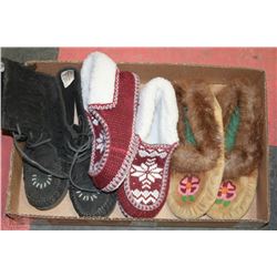 FLAT W/NEW PLUSH SLIPPERS WITH SOLES