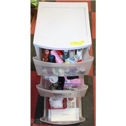 WHITE 3-TIER STORAGE CONTAINER ON