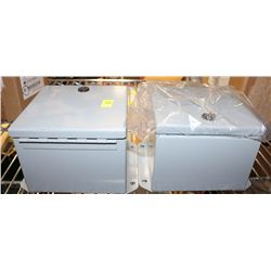 PAIR OF STEEL WALL MOUNT BOXES