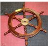 Image 1 : WOODEN SHIP STEERING WHEEL